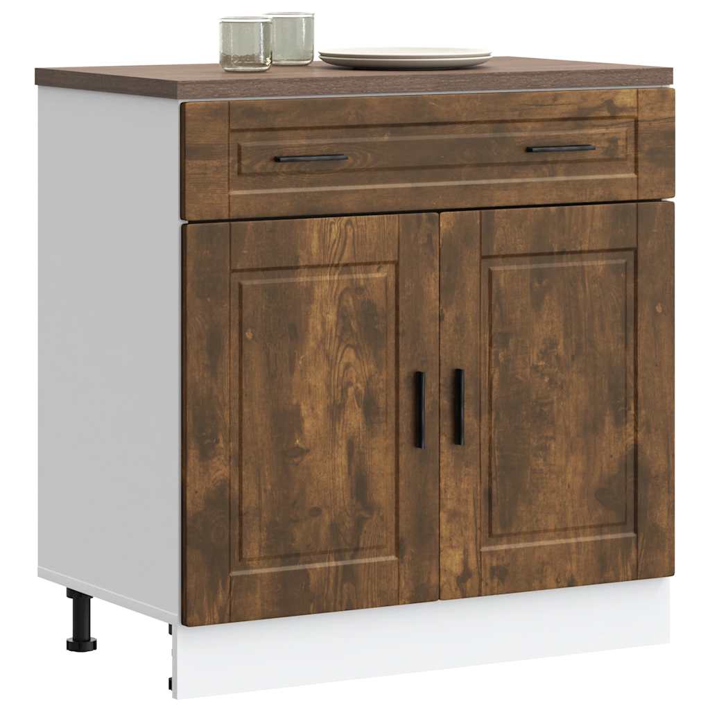 vidaXL Kitchen Base Cabinet Porto Smoked Oak Engineered Wood