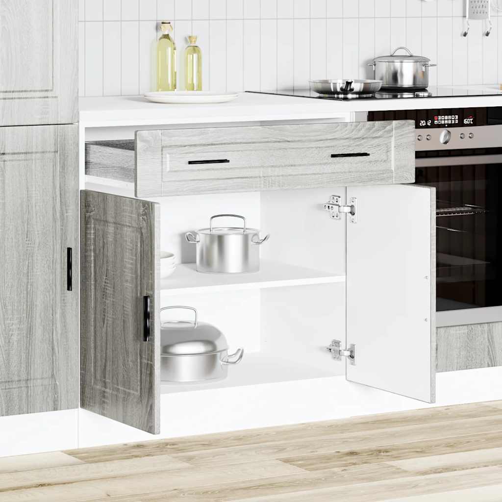 vidaXL Kitchen Base Cabinet Porto Grey Sonoma Engineered Wood