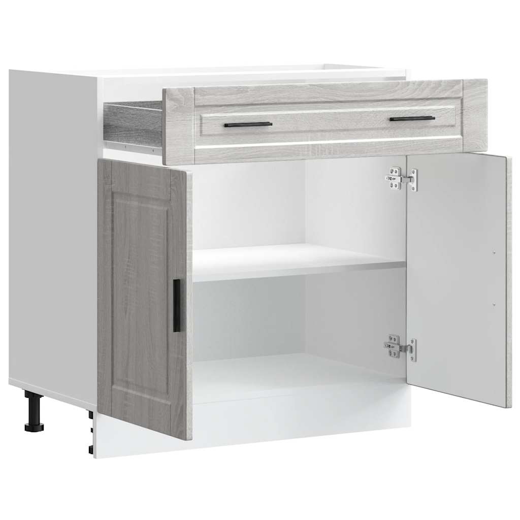 vidaXL Kitchen Base Cabinet Porto Grey Sonoma Engineered Wood