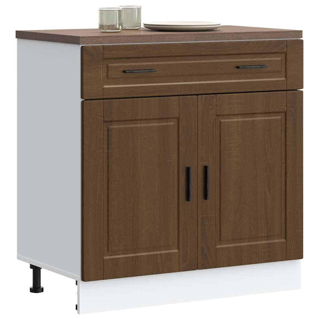 vidaXL Kitchen Base Cabinet Porto Brown Oak Engineered Wood