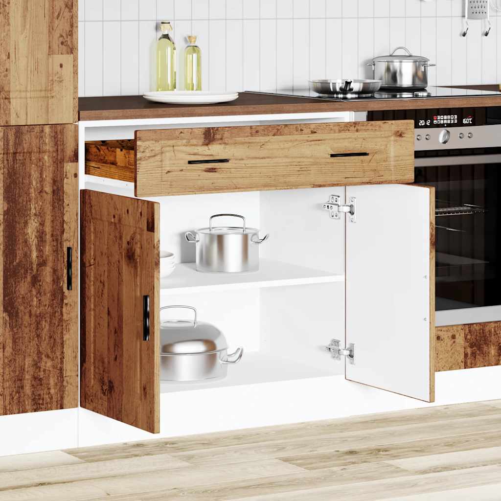 Kitchen Base Cabinet "Porto" Old Wood Engineered Wood
