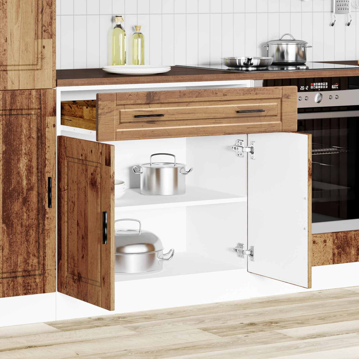 Kitchen Base Cabinet "Porto" Old Wood Engineered Wood