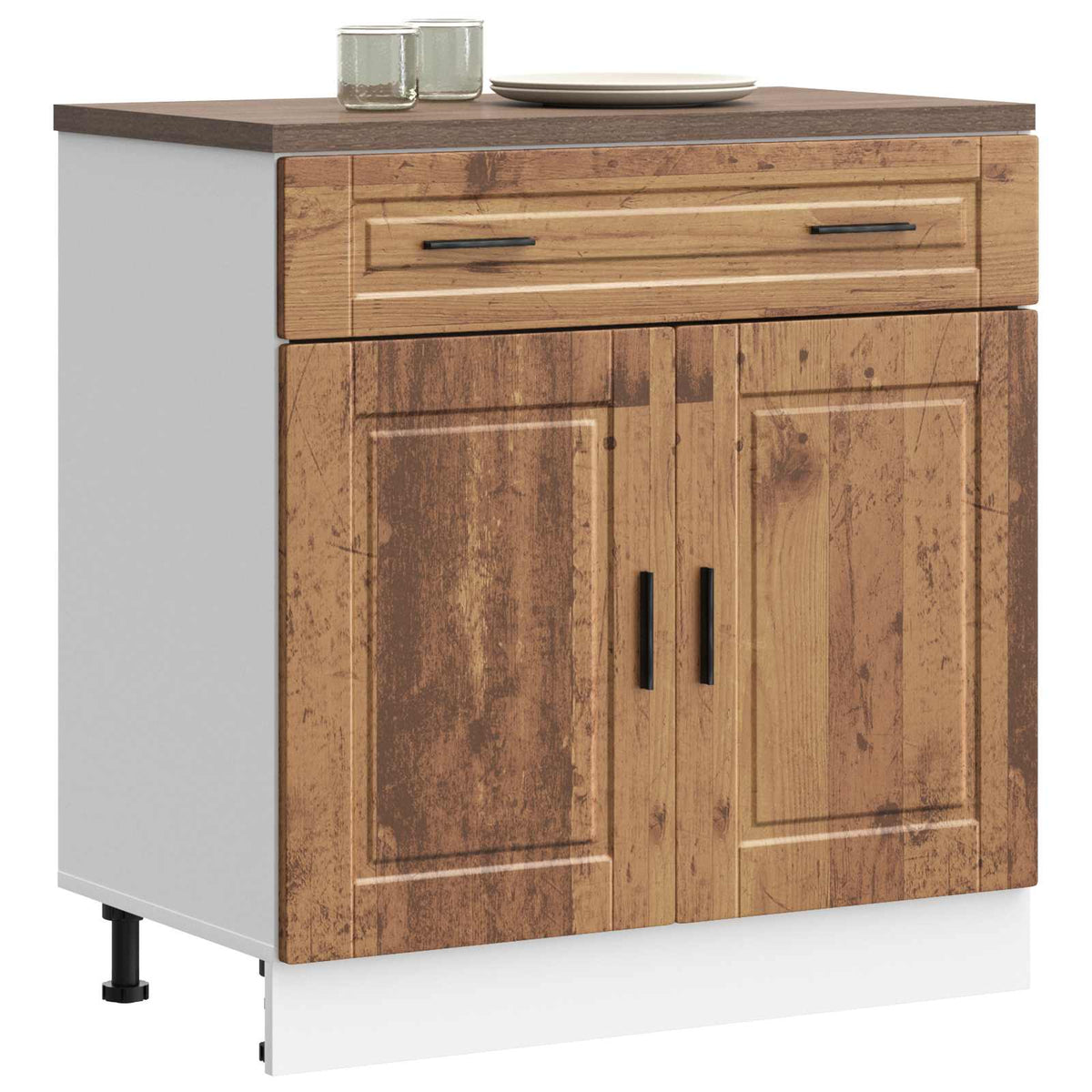 Kitchen Base Cabinet "Porto" Old Wood Engineered Wood