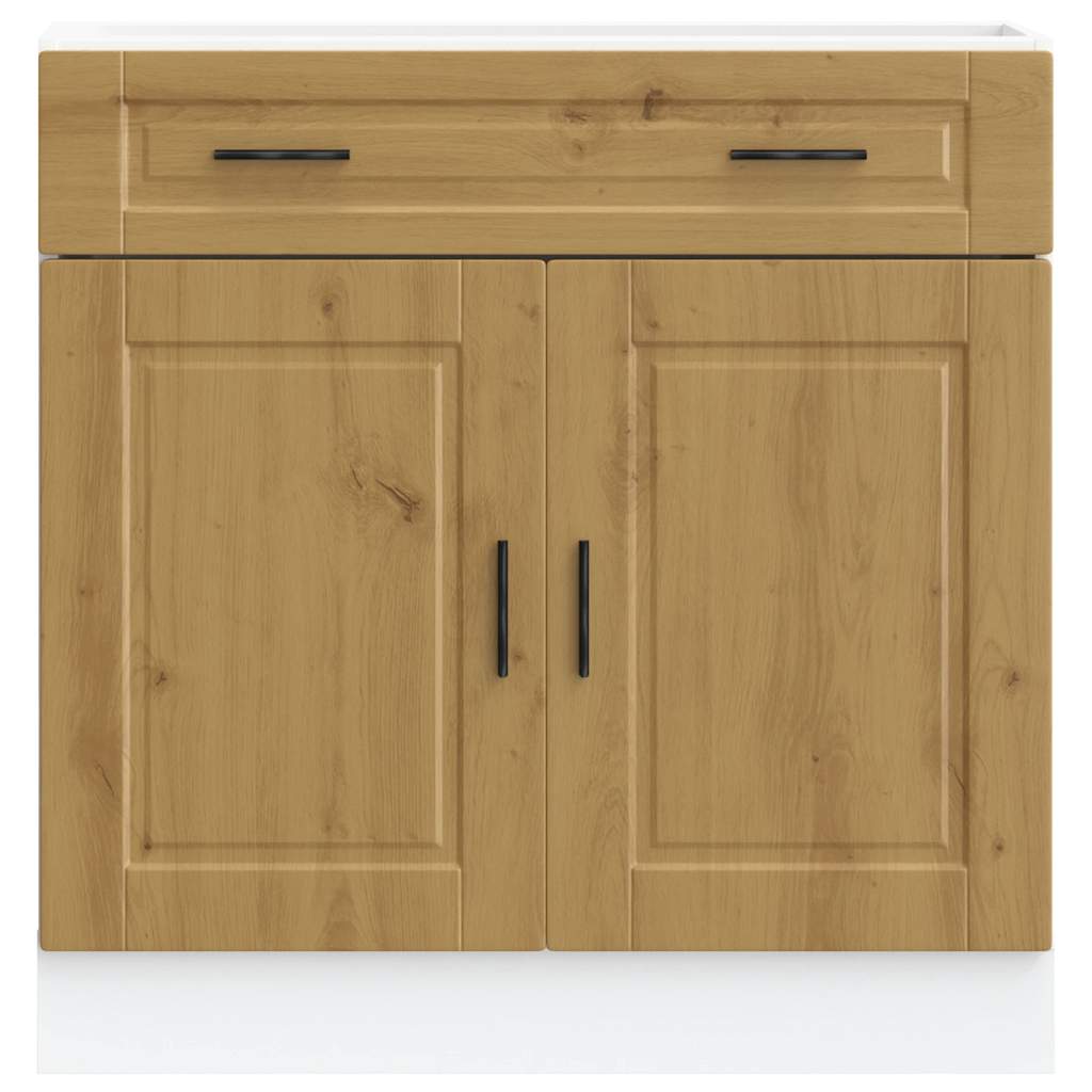Kitchen Base Cabinet "Porto" Artisan Oak Engineered Wood