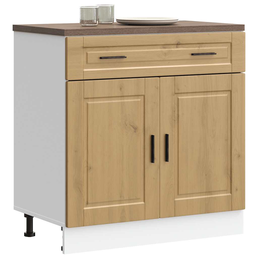 vidaXL Kitchen Base Cabinet Porto Artisan Oak Engineered Wood