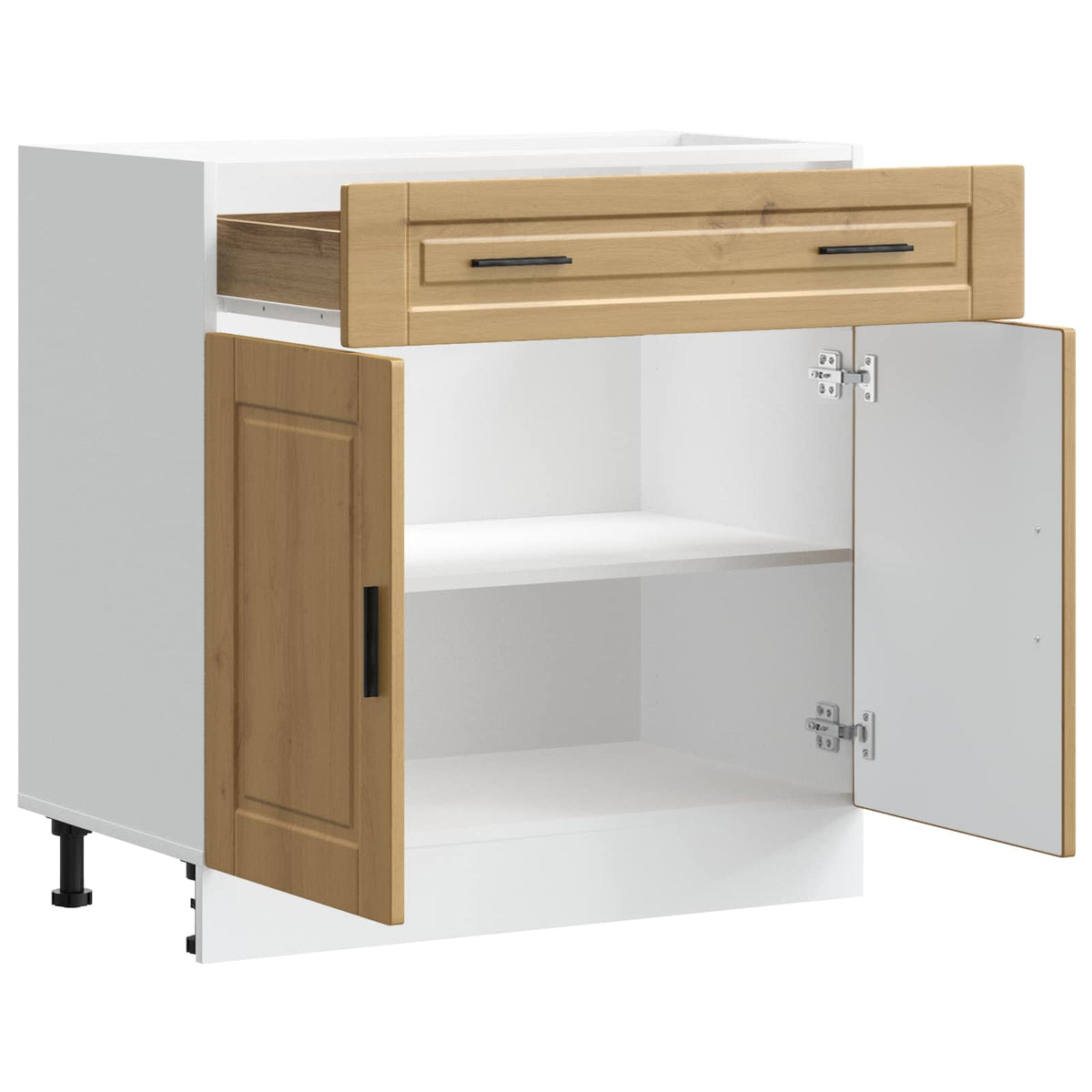 Kitchen Base Cabinet "Porto" Artisan Oak Engineered Wood