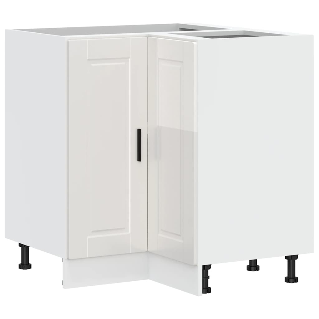 Kitchen Corner Base Cabinet "Porto" High Gloss White
