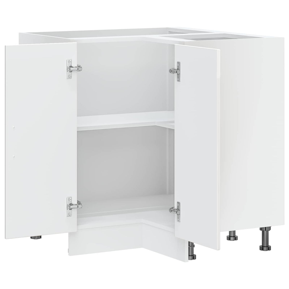 Kitchen Corner Base Cabinet "Porto" High Gloss White
