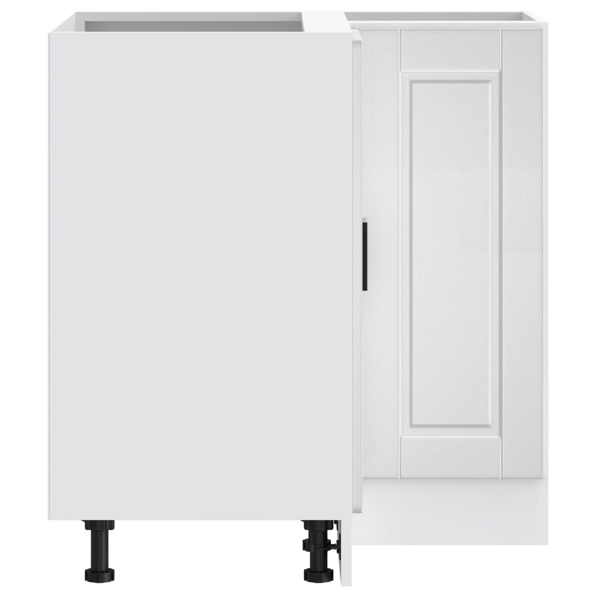 Kitchen Corner Base Cabinet "Porto" High Gloss White