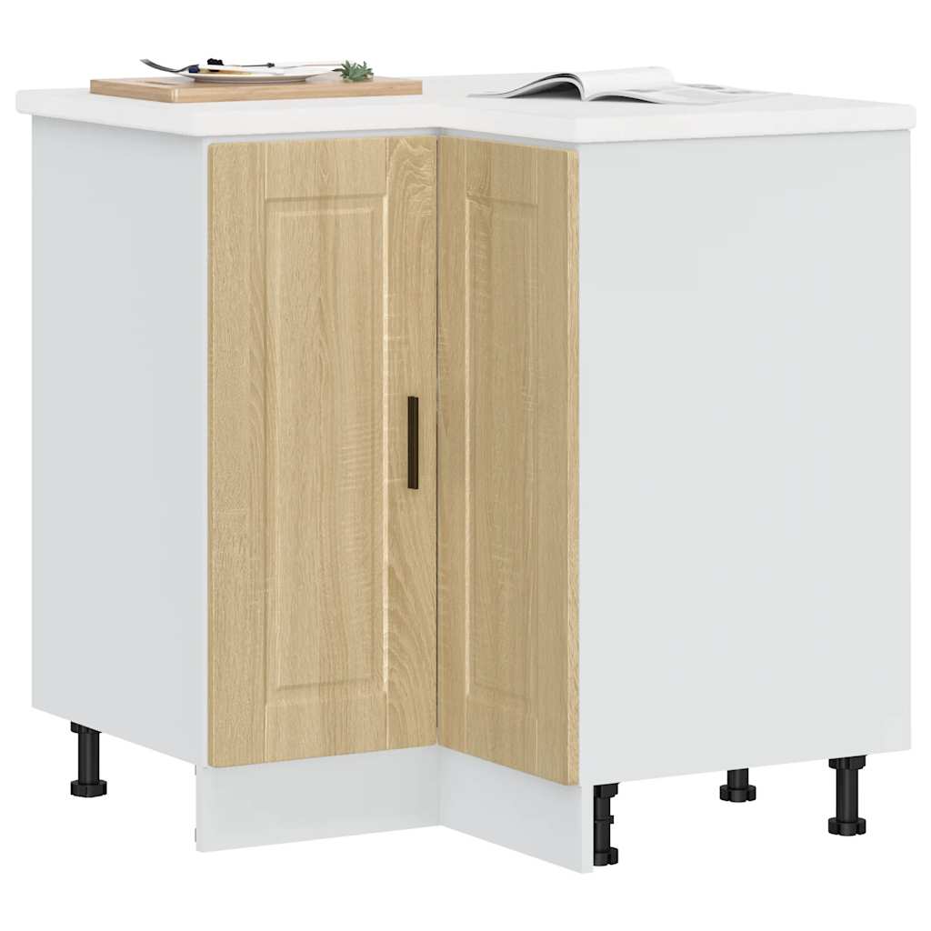 Kitchen Corner Base Cabinet Porto Sonoma Oak Engineered Wood