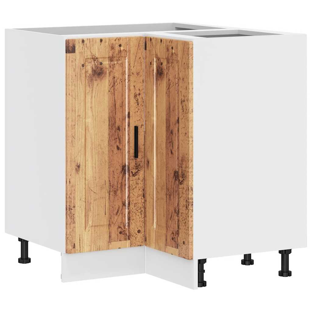 Kitchen Corner Base Cabinet "Porto" Old Wood Engineered Wood