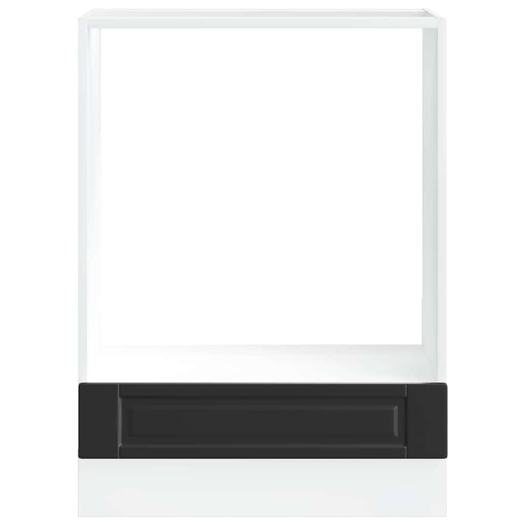 Oven Cabinet Porto Black Engineered Wood