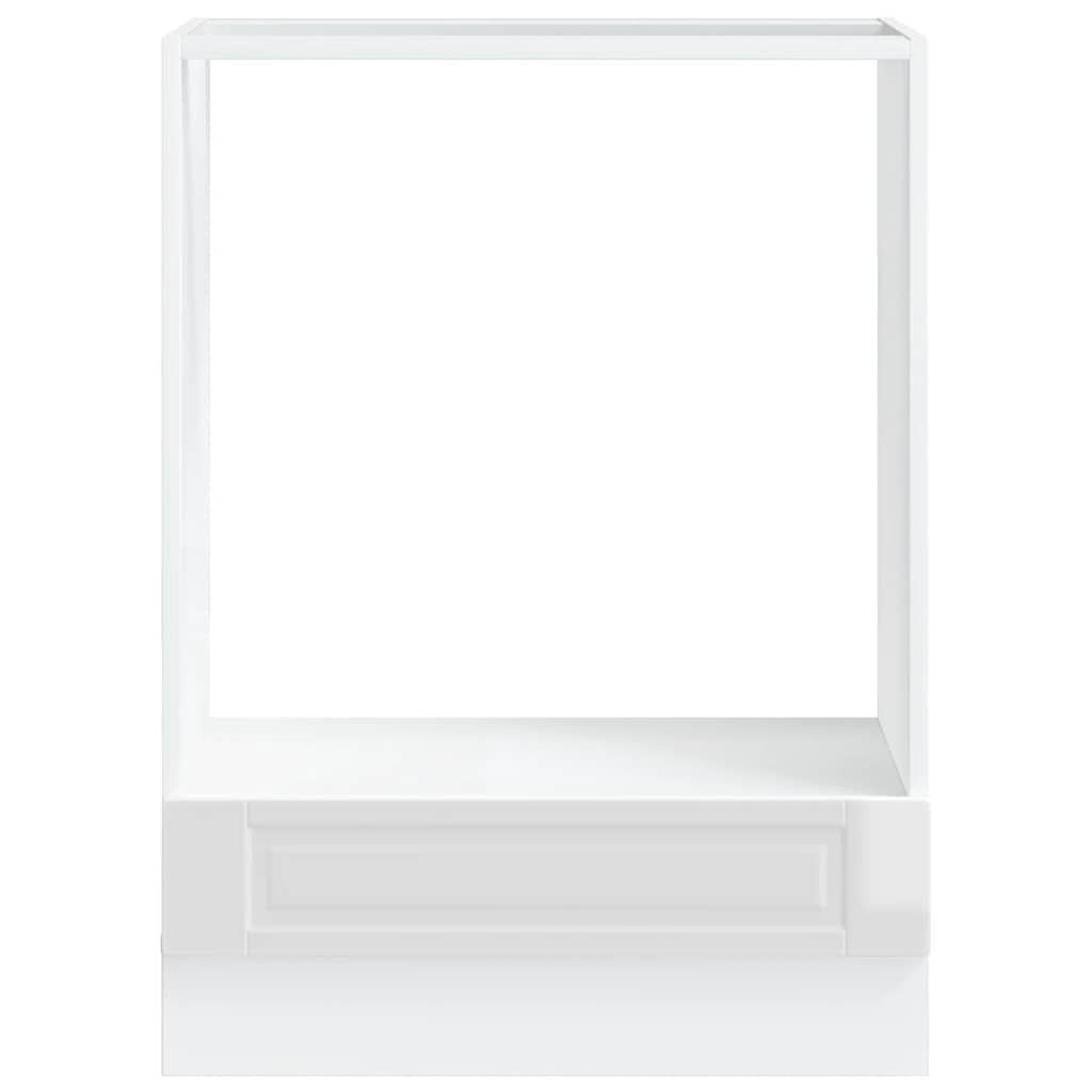 Oven Cabinet Porto High Gloss White Engineered Wood