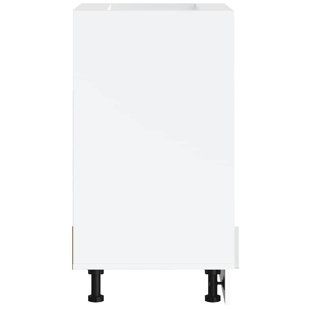 Oven Cabinet Porto High Gloss White Engineered Wood