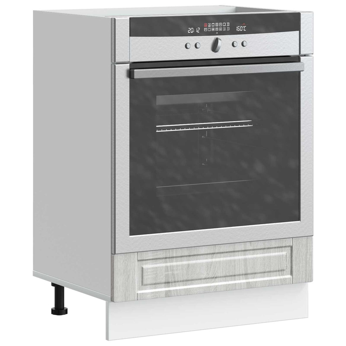 Oven Cabinet "Porto" Grey Sonoma Engineered Wood