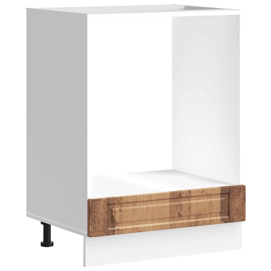Oven Cabinet Porto Old Wood Engineered Wood