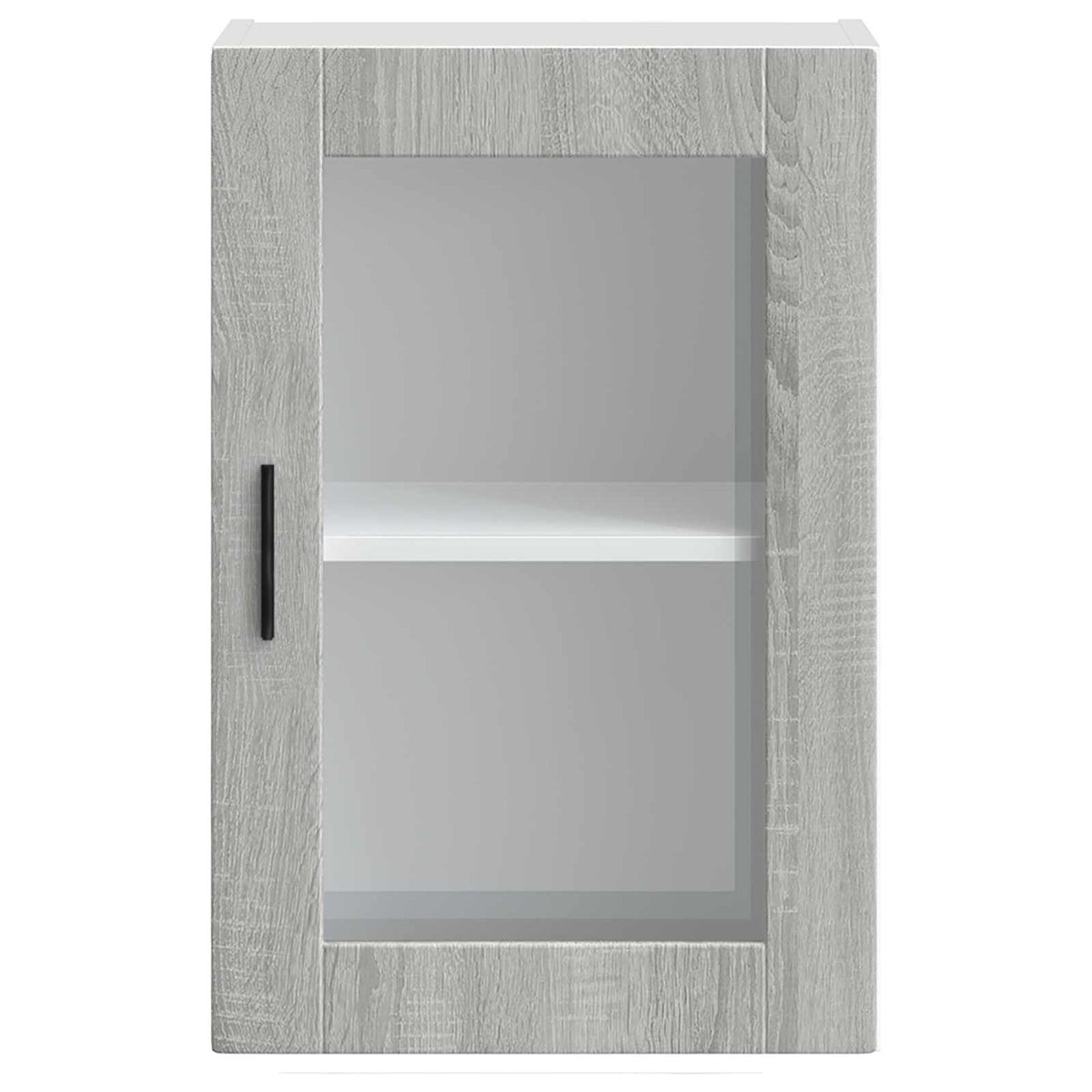 Kitchen Wall Cabinet with Glass Door "Porto" Grey Sonoma