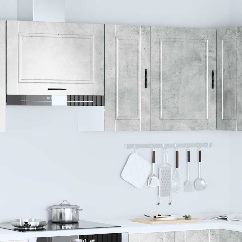 Kitchen Wall Cabinet "Porto" Concrete Grey Engineered Wood