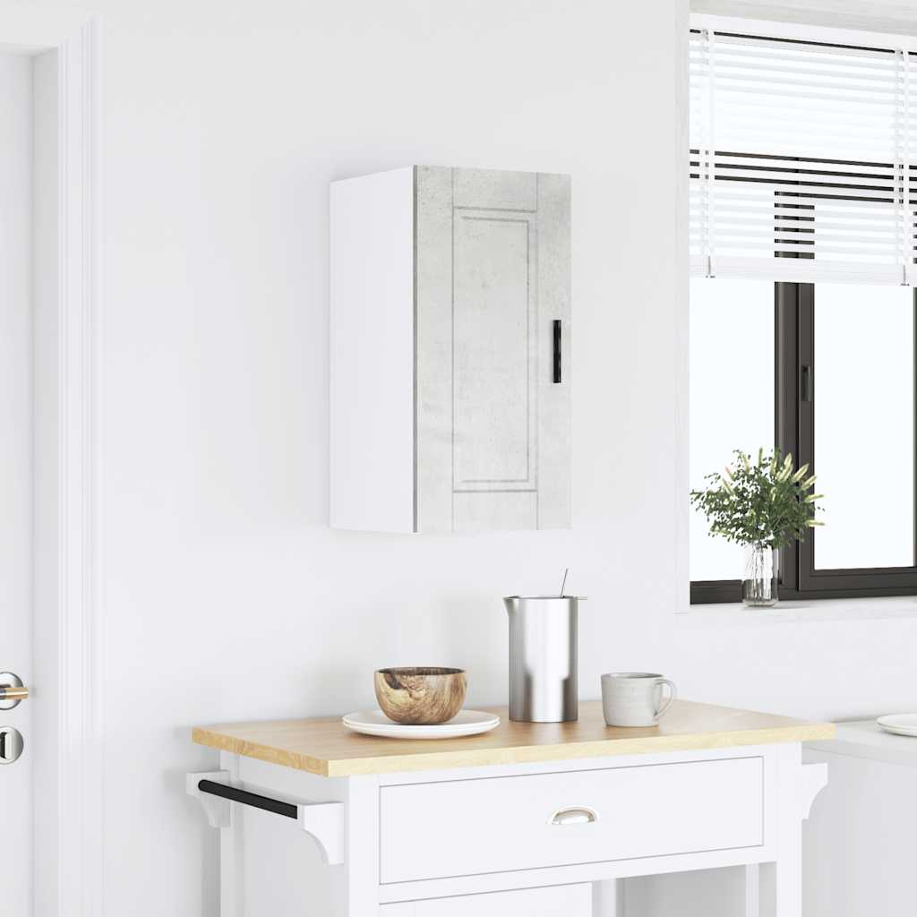 Kitchen Wall Cabinet "Porto" Concrete Grey Engineered Wood