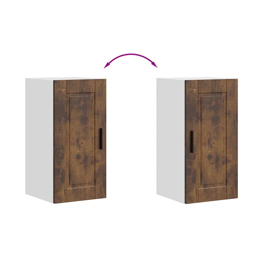 Kitchen Wall Cabinet "Porto" Smoked Oak Engineered Wood