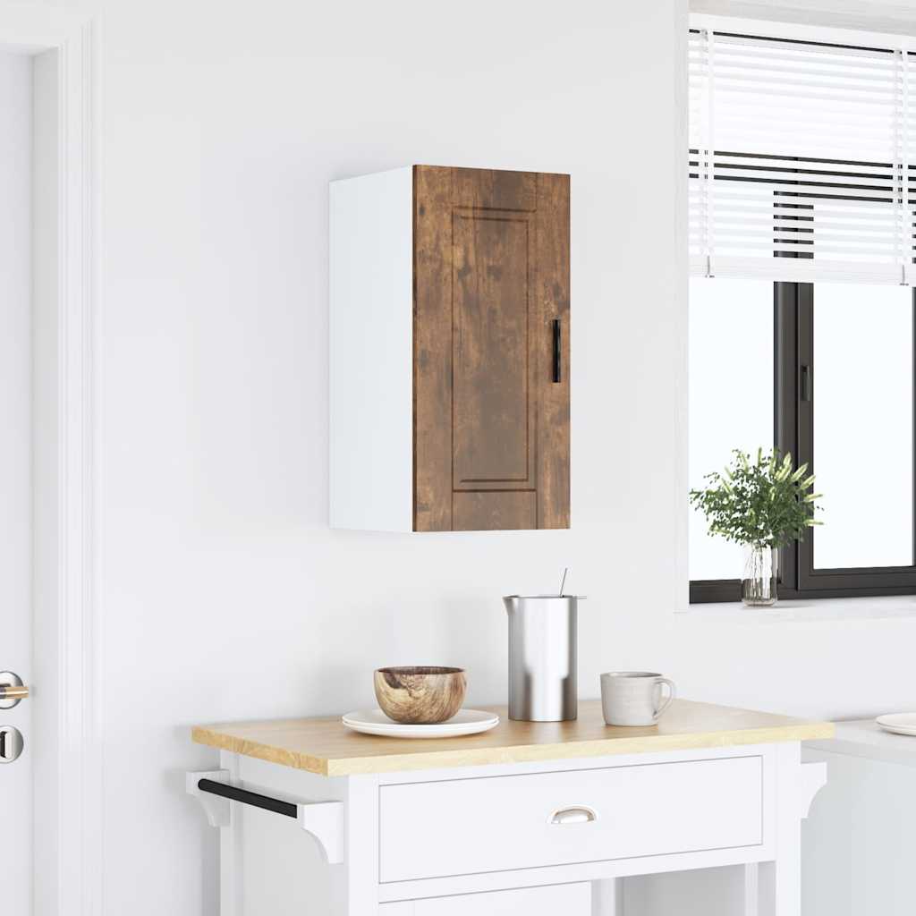 Kitchen Wall Cabinet "Porto" Smoked Oak Engineered Wood