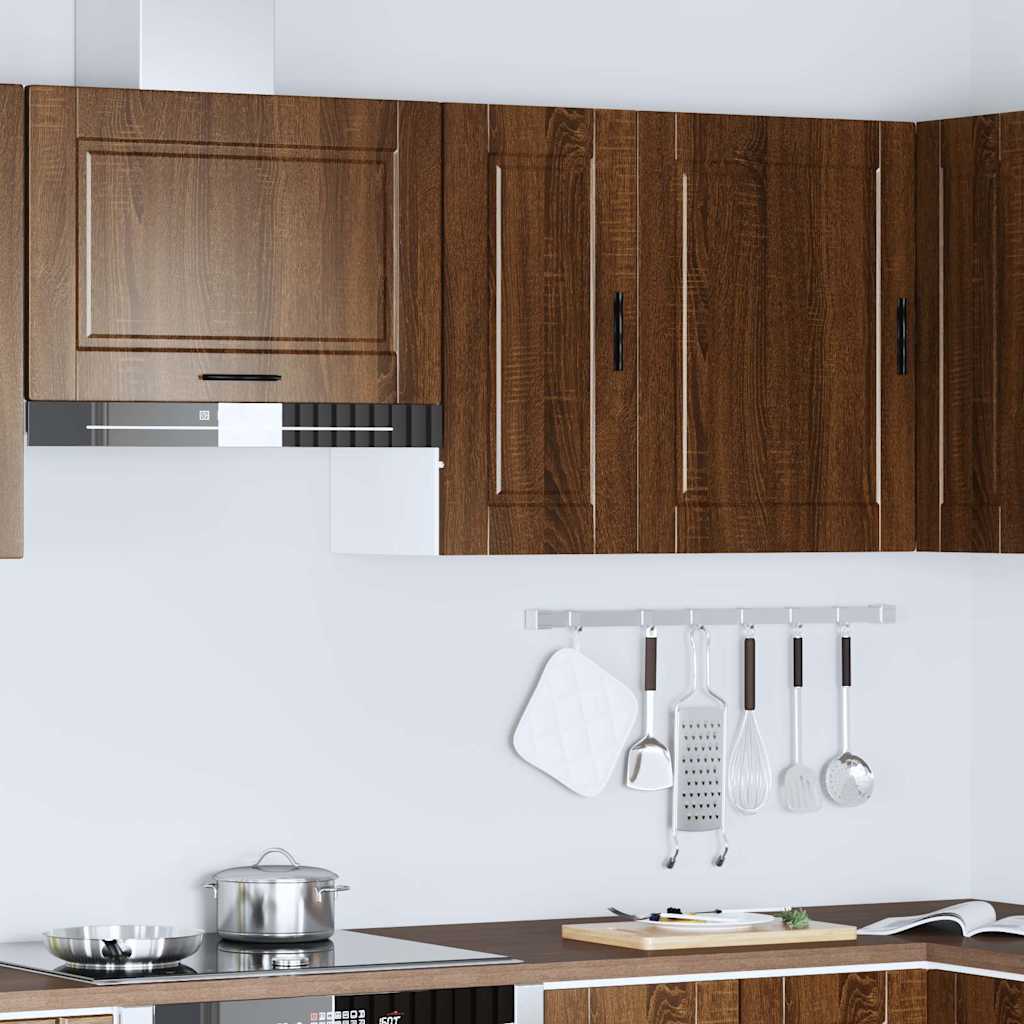 Kitchen Wall Cabinet "Porto" Brown Oak Engineered Wood