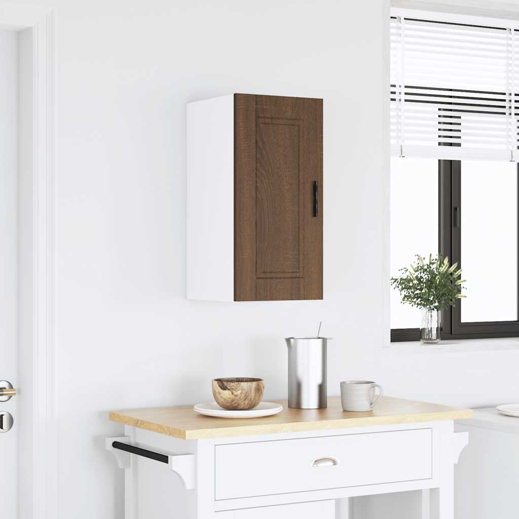 Kitchen Wall Cabinet "Porto" Brown Oak Engineered Wood