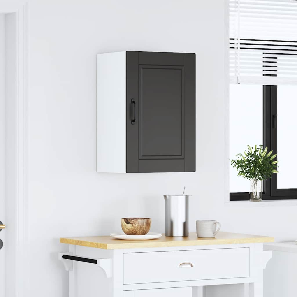 vidaXL Kitchen Wall Cabinet Porto Black Engineered Wood