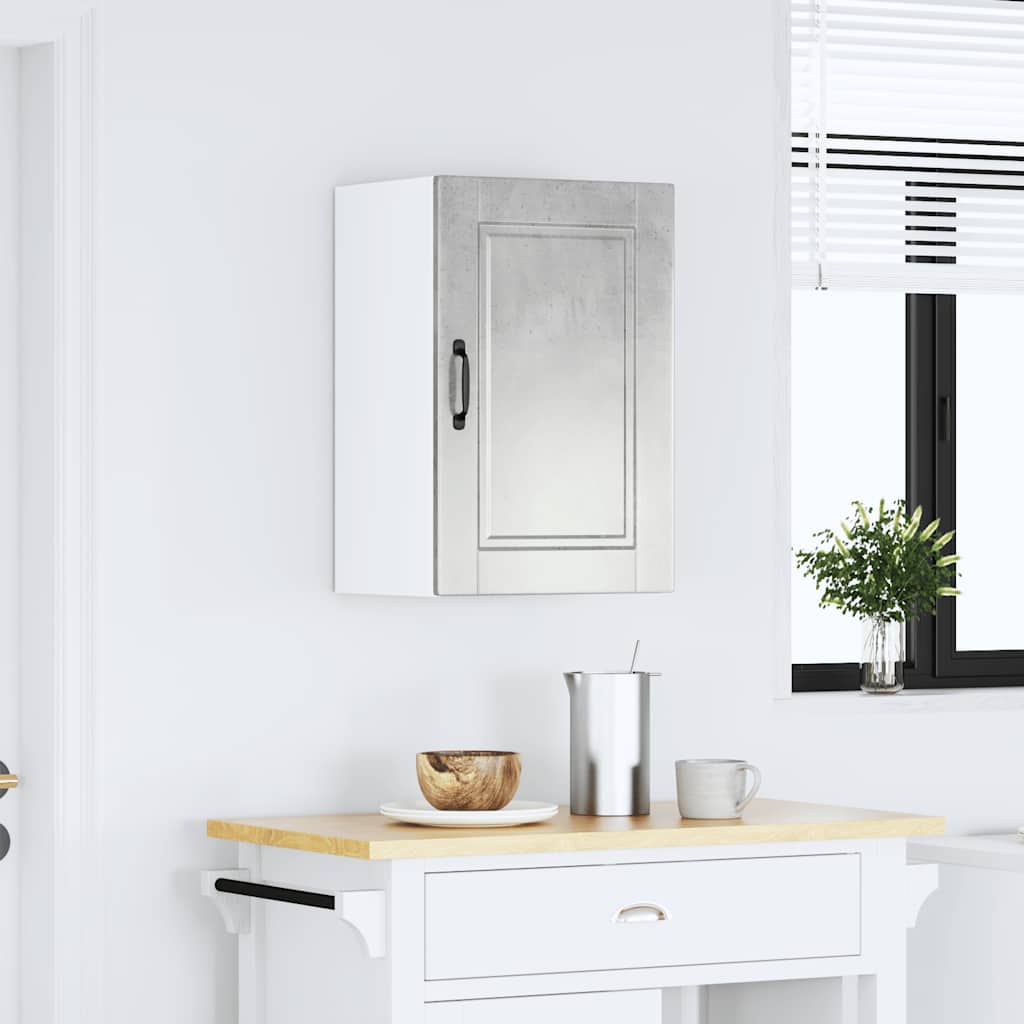 Kitchen Wall Cabinet "Porto" Concrete Grey Engineered Wood