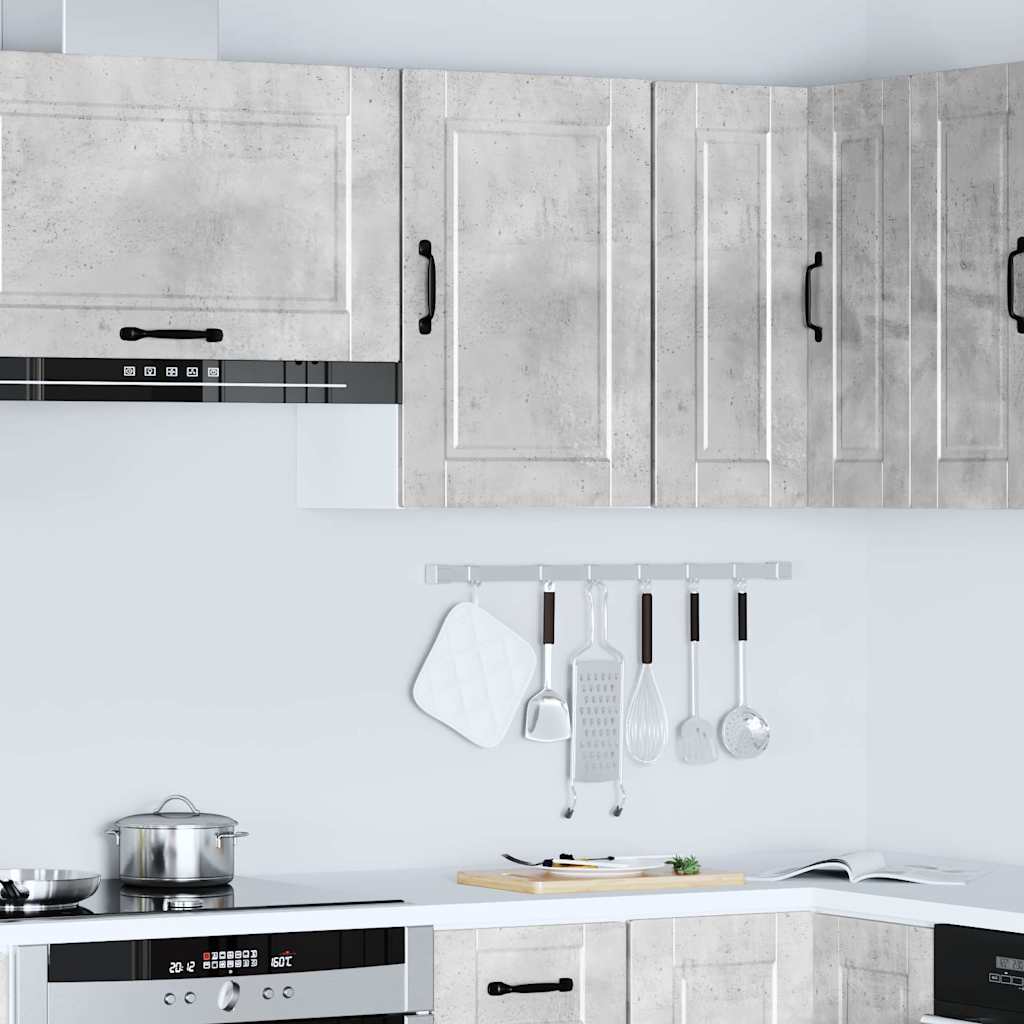 Kitchen Wall Cabinet "Porto" Concrete Grey Engineered Wood