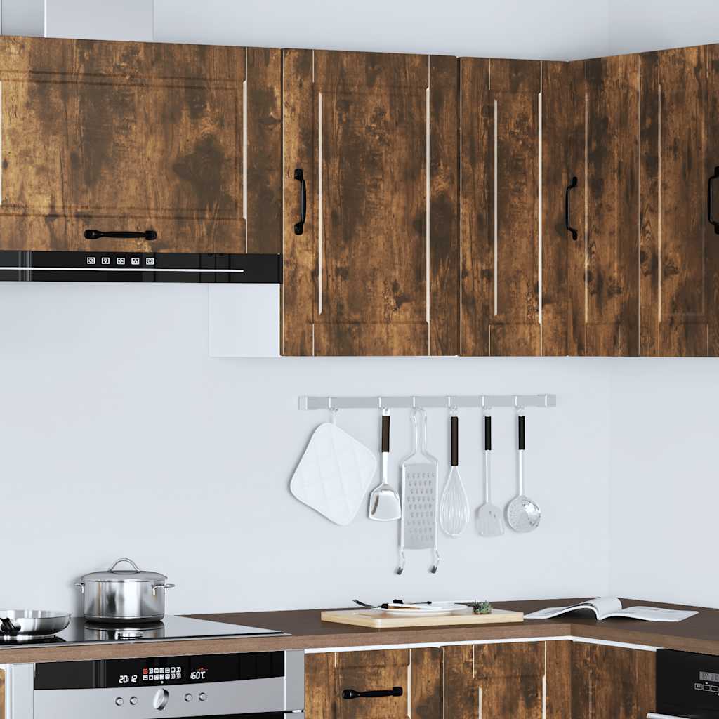 vidaXL Kitchen Wall Cabinet Porto Smoked Oak Engineered Wood