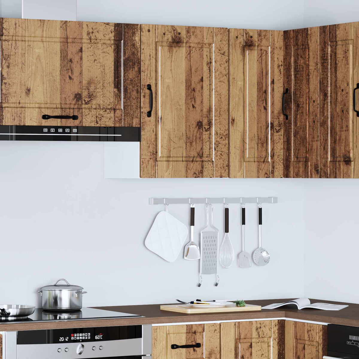 Kitchen Wall Cabinet "Porto" Old Wood Engineered Wood