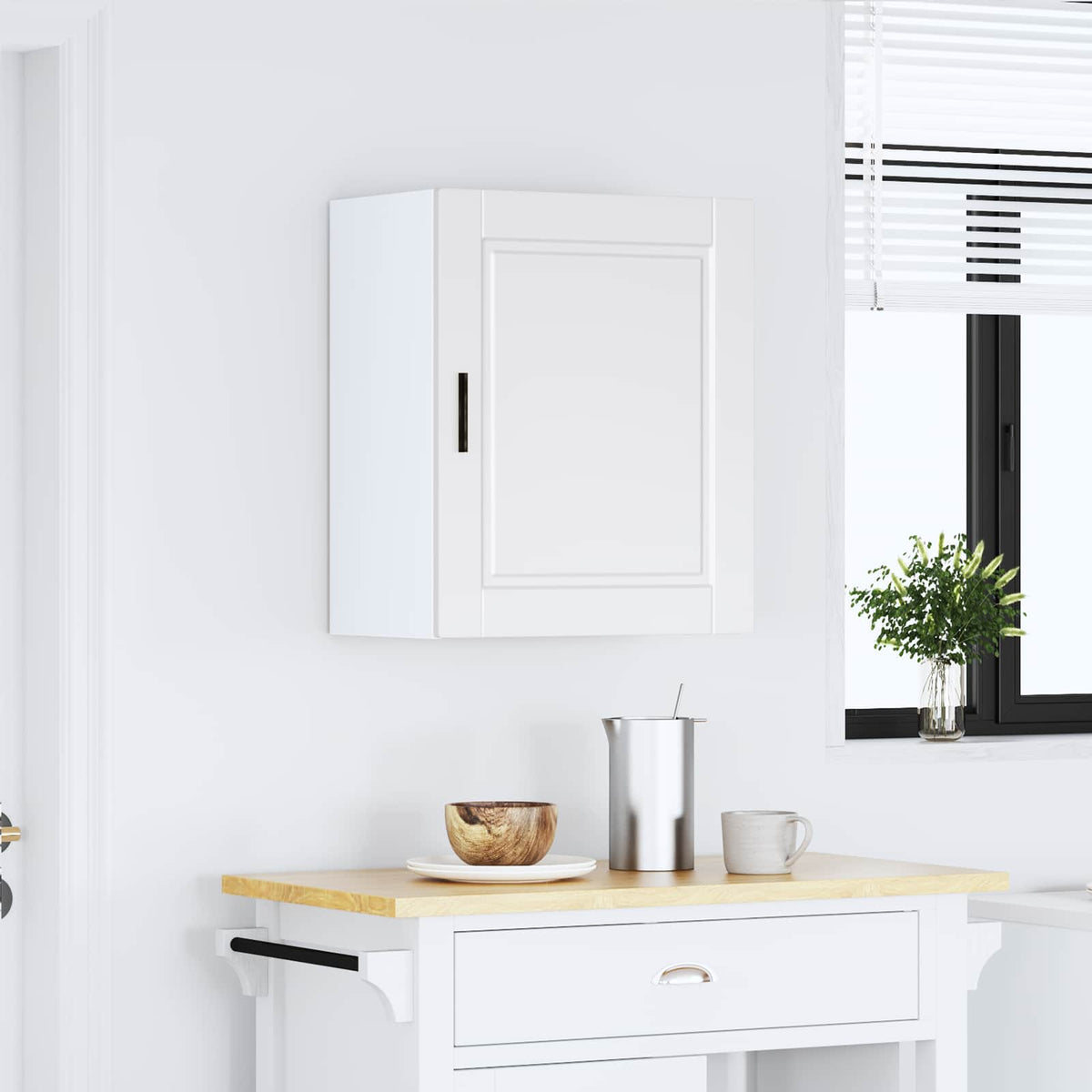 Kitchen Wall Cabinet "Porto" White Engineered Wood
