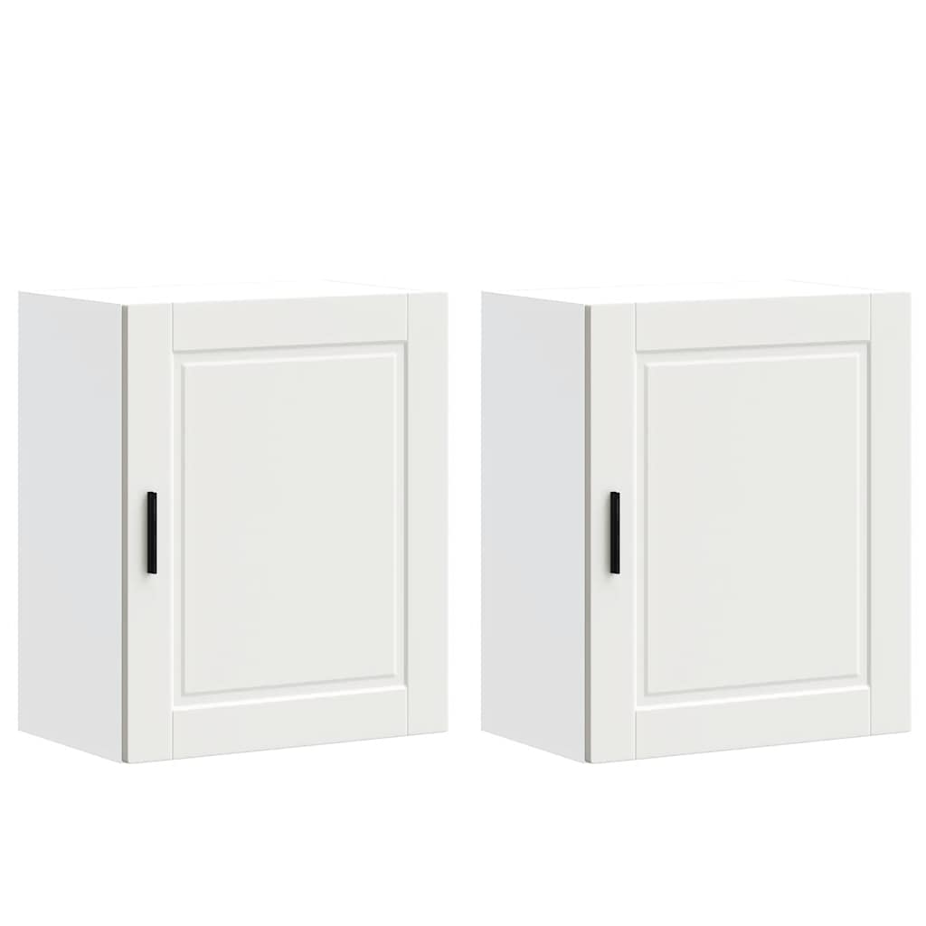 vidaXL Kitchen Wall Cabinets 2 pcs Porto White Engineered Wood