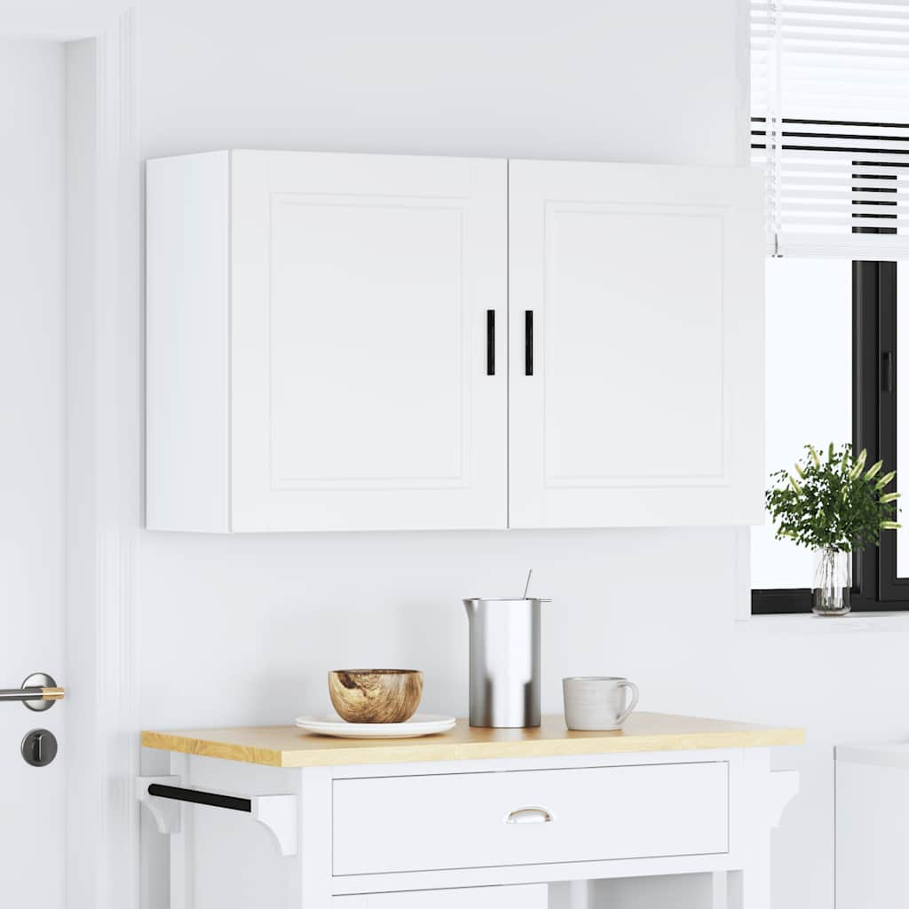 vidaXL Kitchen Wall Cabinets 2 pcs Porto White Engineered Wood