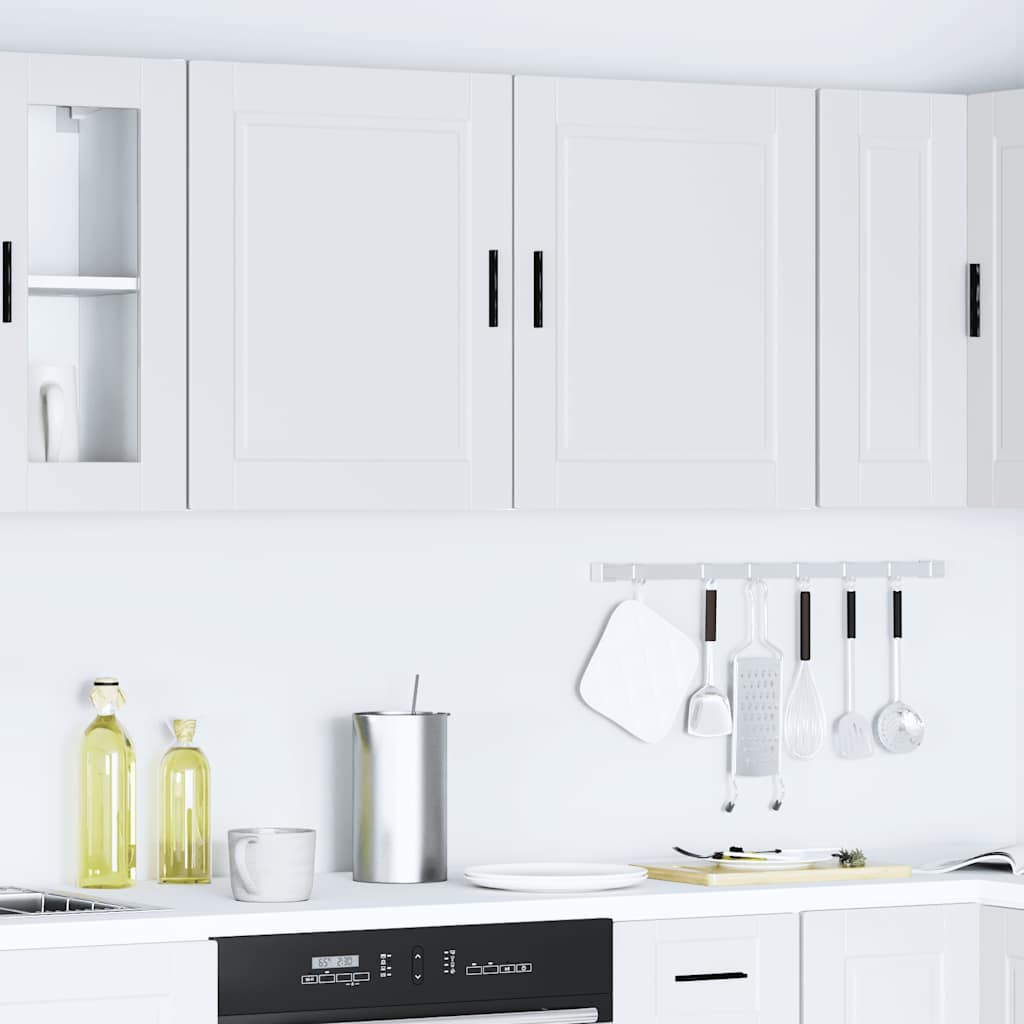 vidaXL Kitchen Wall Cabinets 2 pcs Porto White Engineered Wood