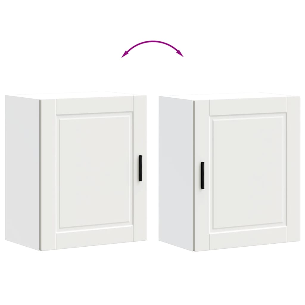 vidaXL Kitchen Wall Cabinets 2 pcs Porto White Engineered Wood