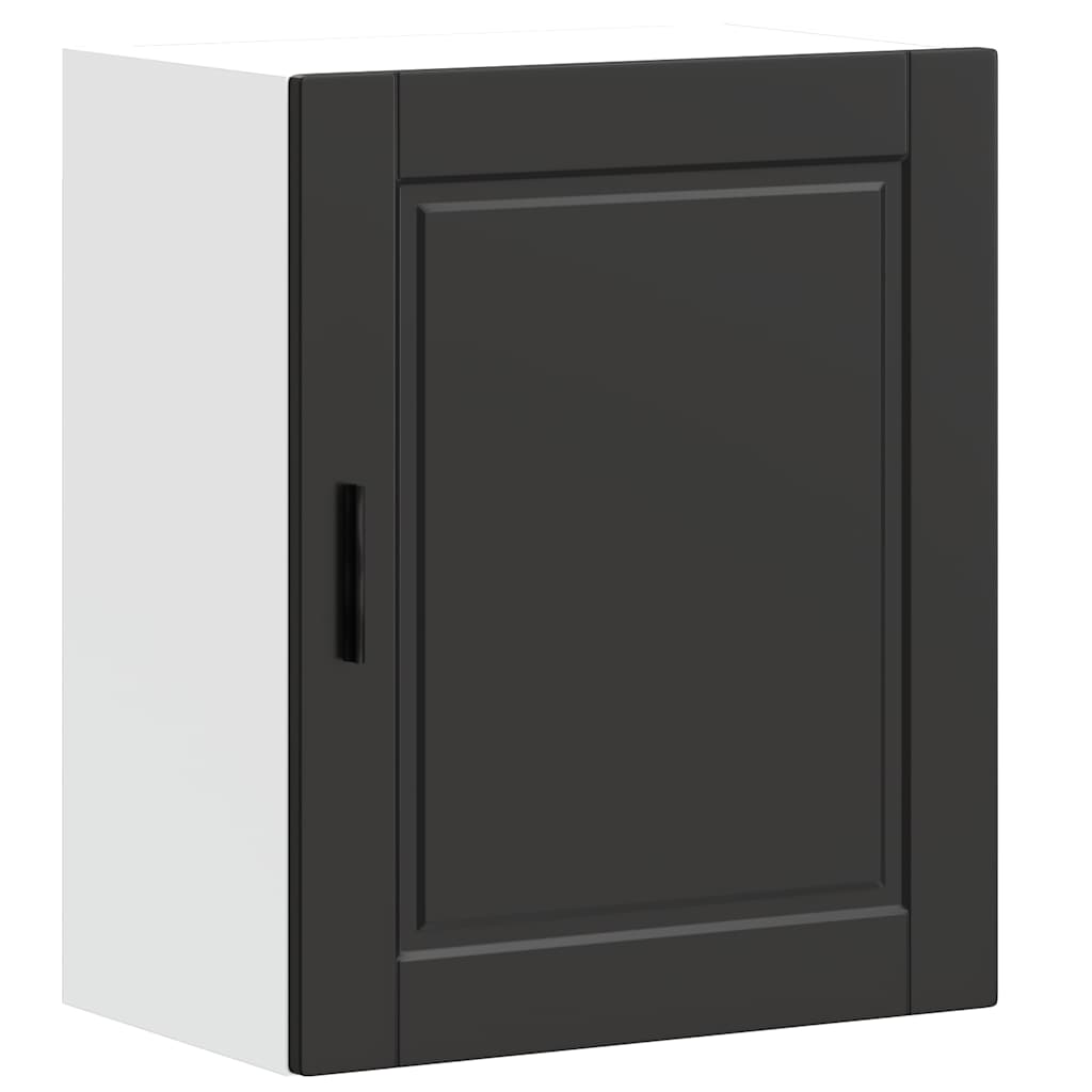 vidaXL Kitchen Wall Cabinets 2 pcs Porto Black Engineered Wood