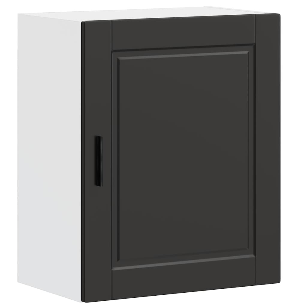 Kitchen Wall Cabinets 2 pcs "Porto" Black Engineered Wood