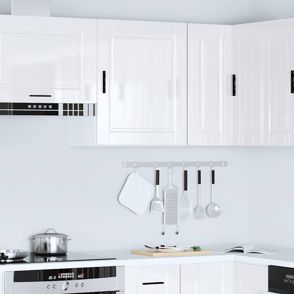 vidaXL Kitchen Wall Cabinet Porto High Gloss White Engineered Wood