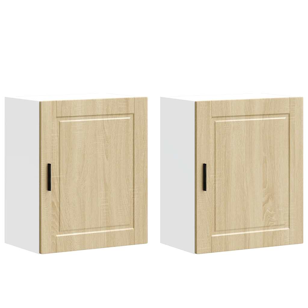 vidaXL Kitchen Wall Cabinets 2 pcs Porto Sonoma Oak Engineered Wood