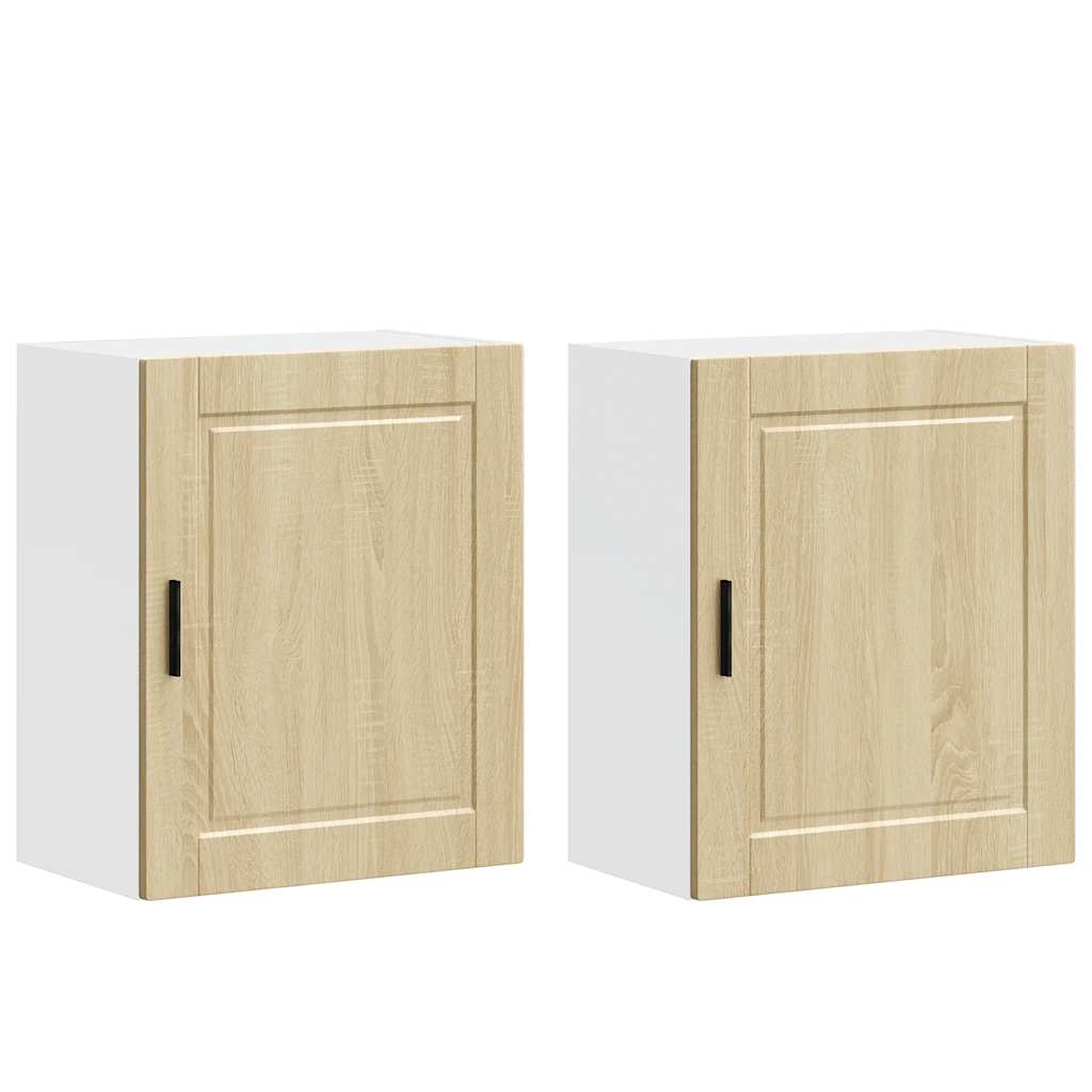 Kitchen Wall Cabinets 2 pcs "Porto" Sonoma Oak Engineered Wood
