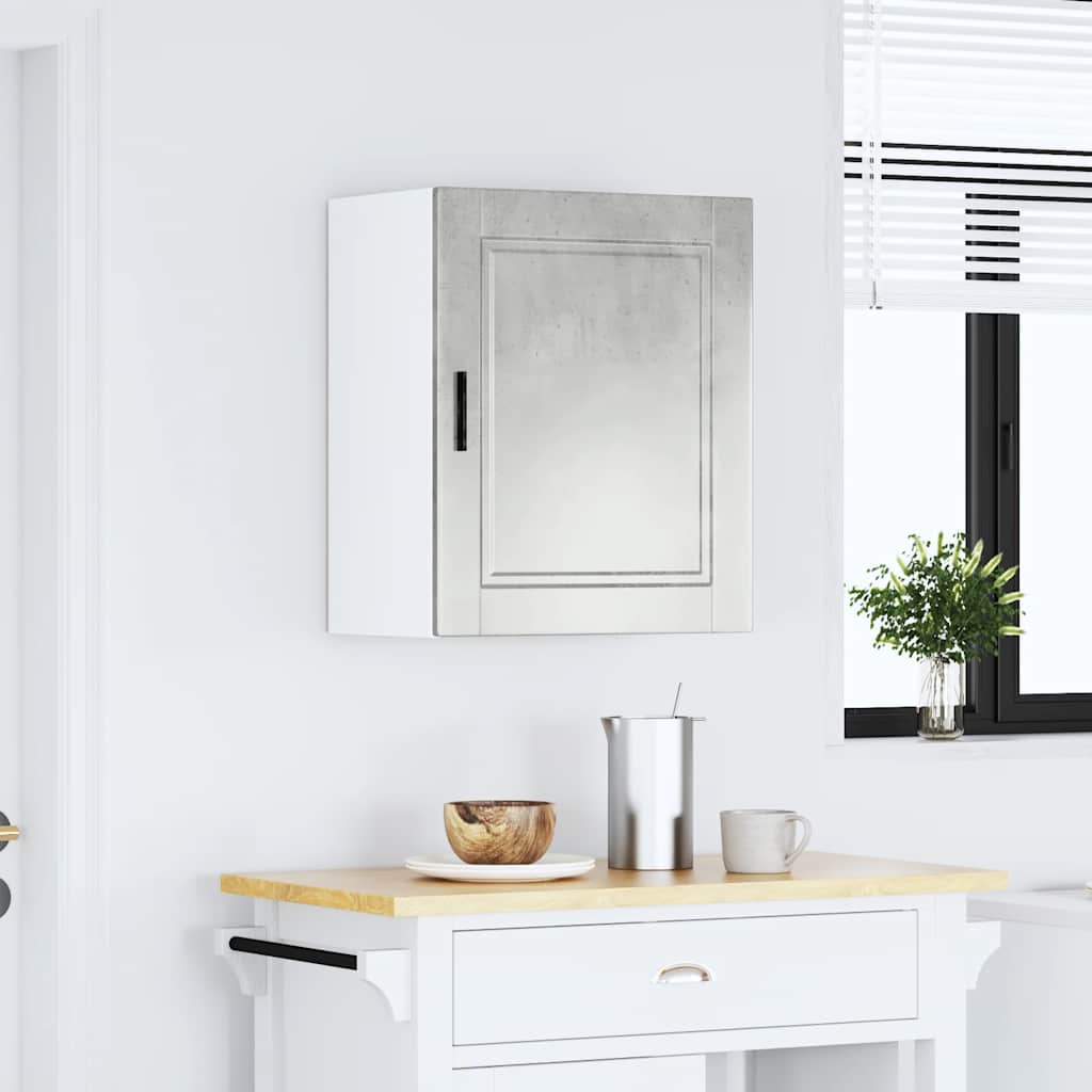 Kitchen Wall Cabinet "Porto" Concrete Grey Engineered Wood