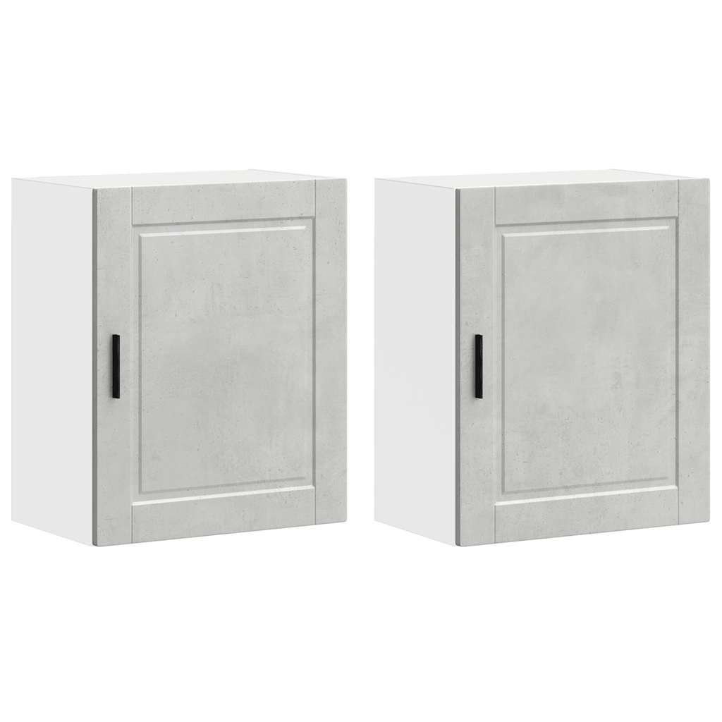 Kitchen Wall Cabinets 2 pcs "Porto" Concrete Grey Engineered Wood