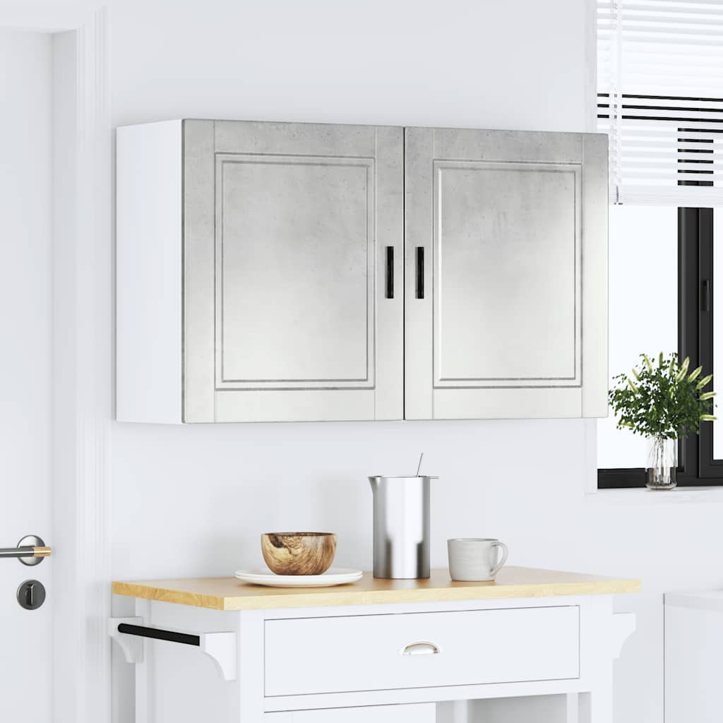 Kitchen Wall Cabinets 2 pcs "Porto" Concrete Grey Engineered Wood