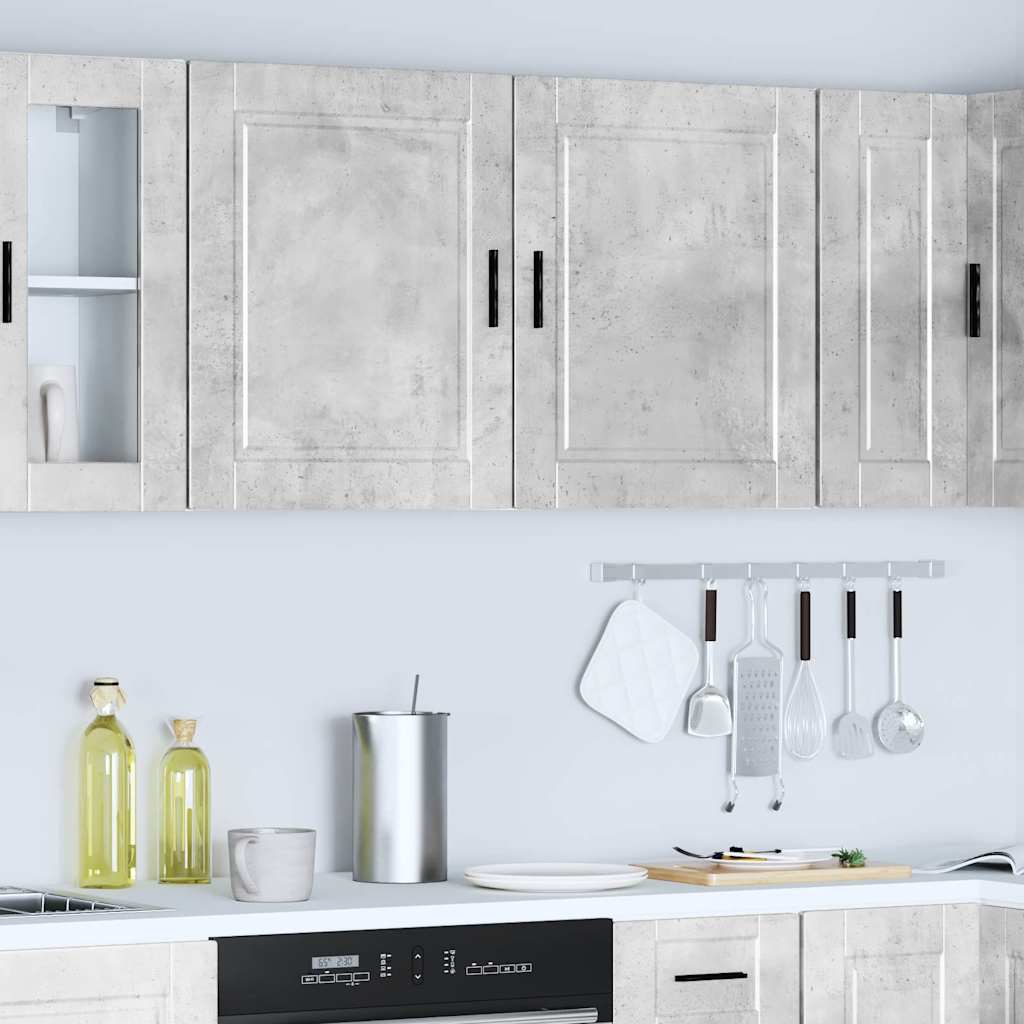 vidaXL Kitchen Wall Cabinets 2 pcs Porto Concrete Grey Engineered Wood