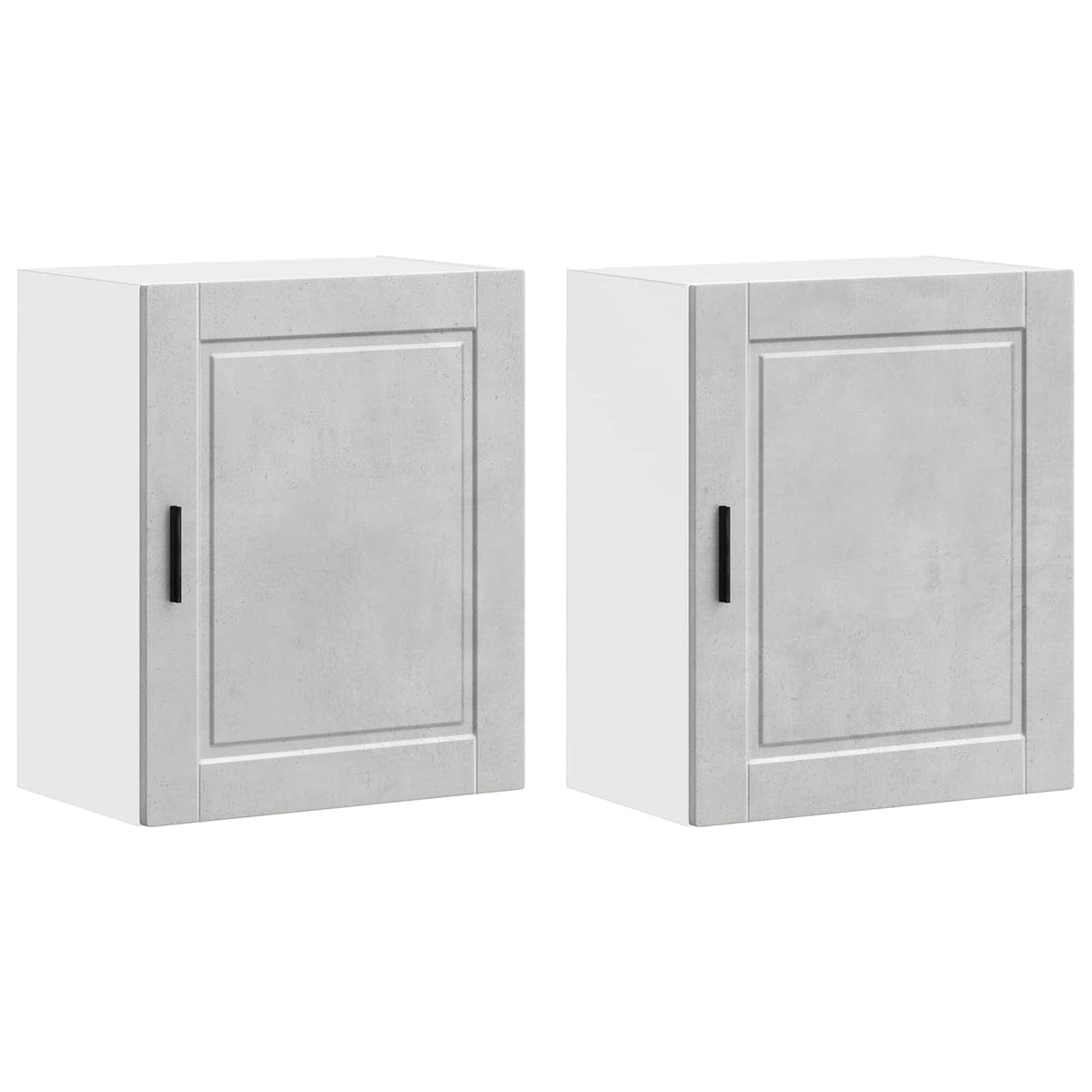 Kitchen Wall Cabinets 2 pcs "Porto" Concrete Grey Engineered Wood