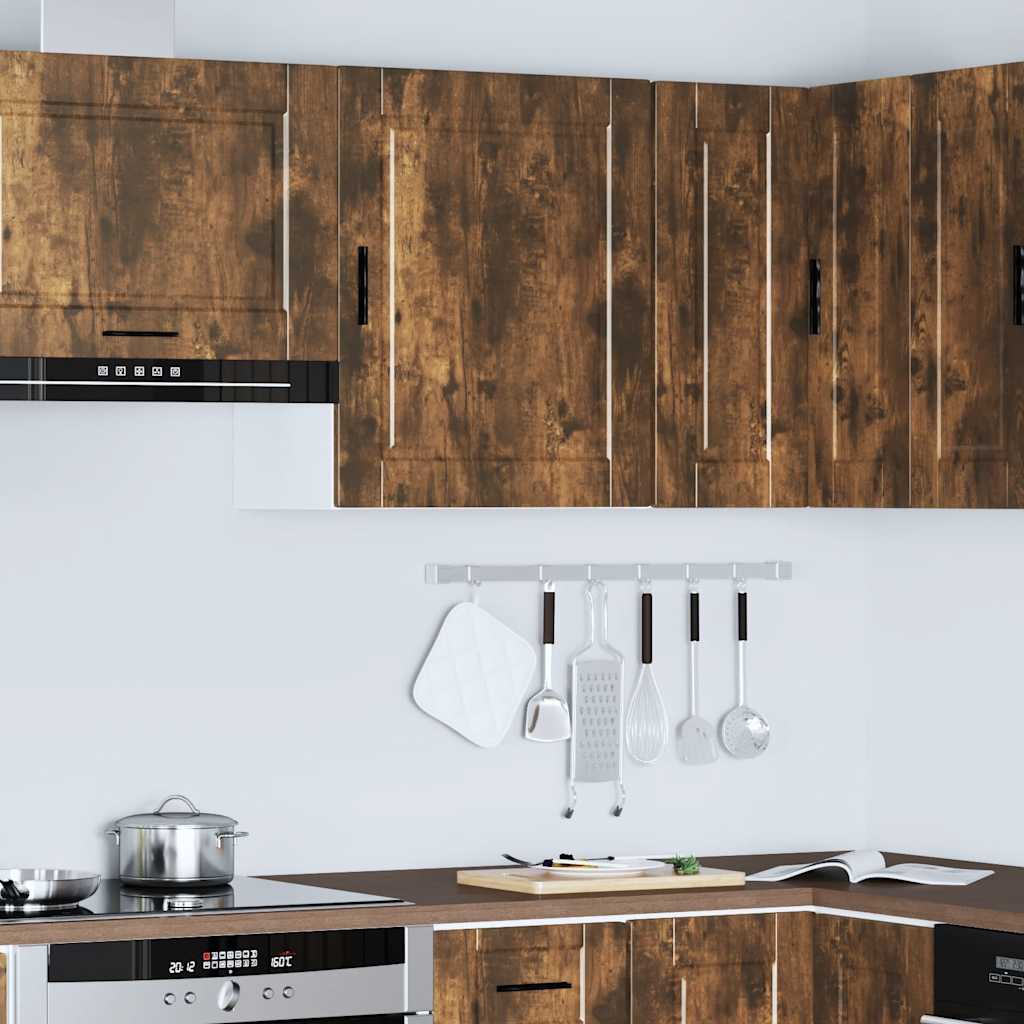 vidaXL Kitchen Wall Cabinet Porto Smoked Oak Engineered Wood