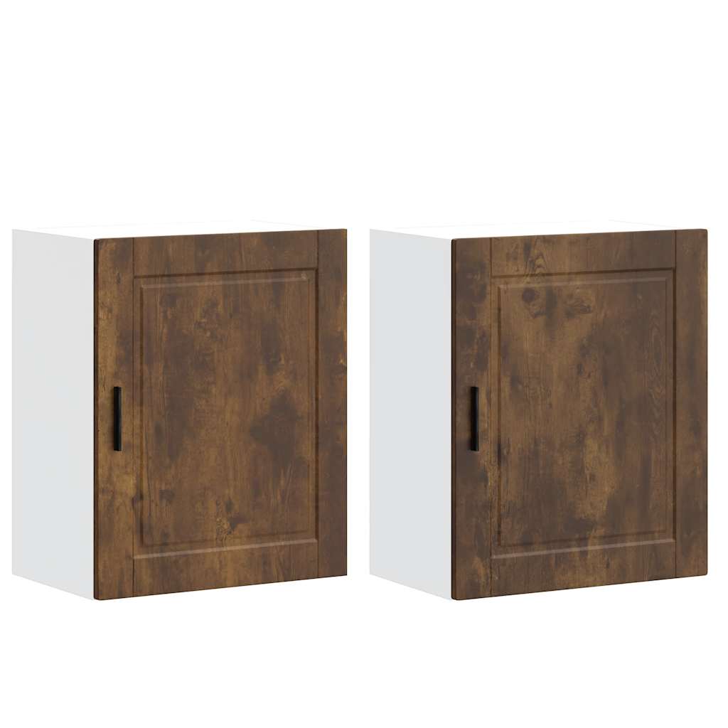 vidaXL Kitchen Wall Cabinets 2 pcs Porto Smoked Oak Engineered Wood