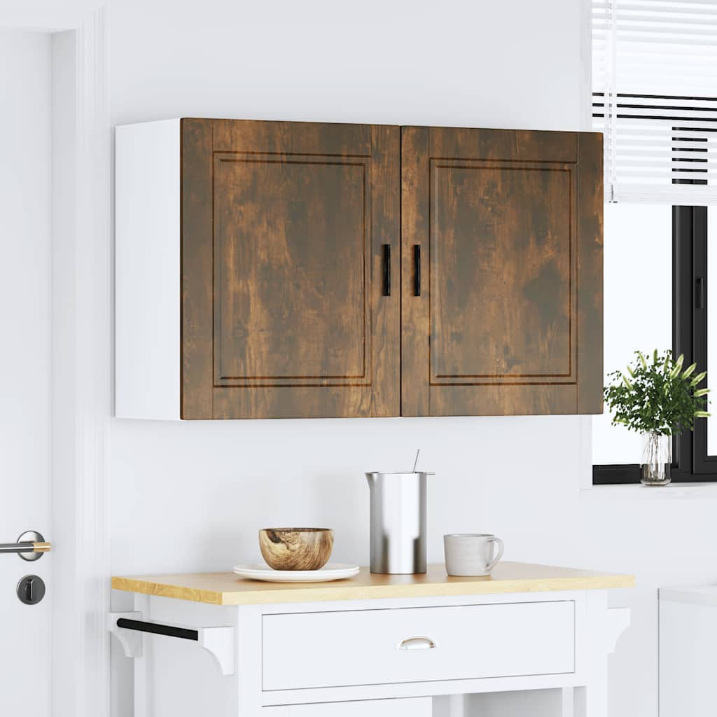 vidaXL Kitchen Wall Cabinets 2 pcs Porto Smoked Oak Engineered Wood